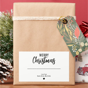 Merry Christmas Stickers Festive Holiday Labels