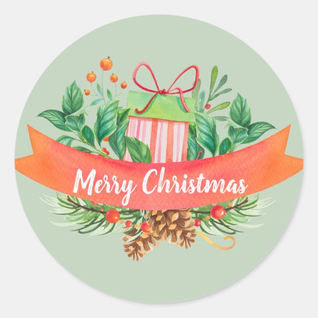 Merry Christmas stickers & labels (Front)
