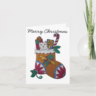 Merry Christmas Stocking Holiday Card