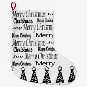 Merry Christmas Stocking,  Large Christmas Stocking