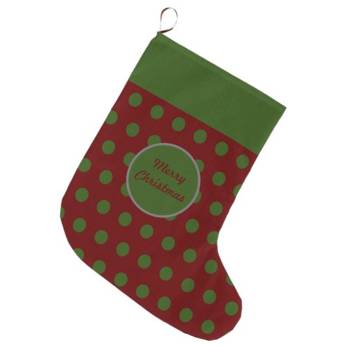 Merry Christmas Stocking Maroon  Hunter Green