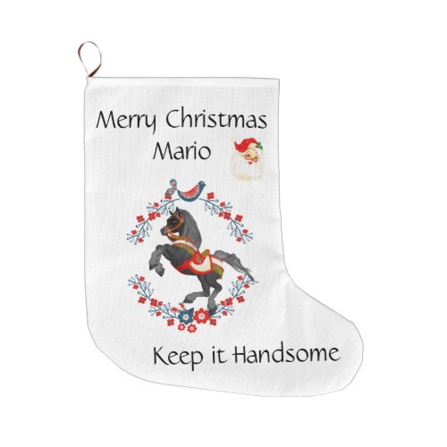 Merry Christmas Stocking Santa Keep it Handsome