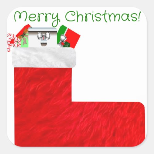 Merry Christmas Stocking Stickers