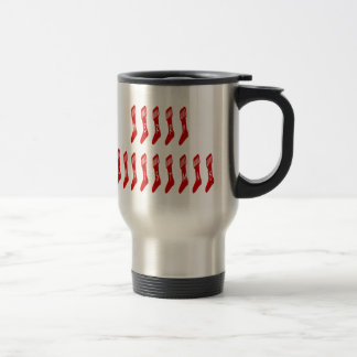 Merry Christmas Stocking Typography Quote Travel Mug