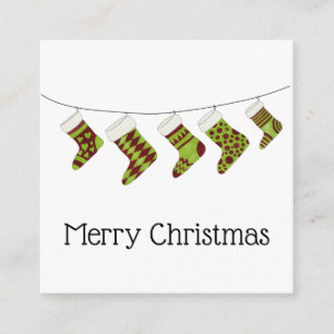 Merry Christmas Stockings Budget Enclosure Card