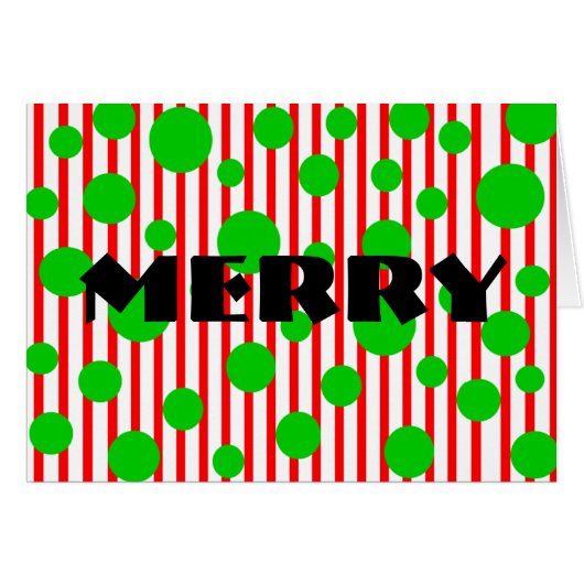 Merry Christmas Stripes & Dots (Front Horizontal)