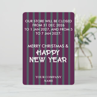 MERRY CHRISTMAS STYLISH MODERN CUSTOMIZED BUSINESS HOLIDAY CARD