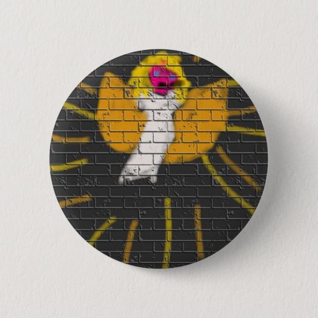 Merry Christmas Sun Moon Angel, Art by Kids :) Button (Front)