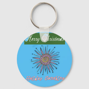 Merry Christmas Sunshine Holiday.png Keychain