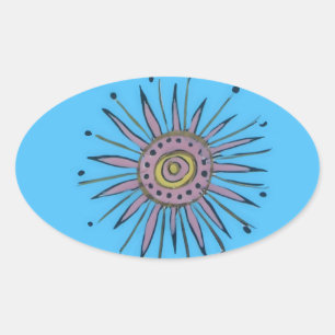 Merry Christmas Sunshine Holiday.png Oval Sticker