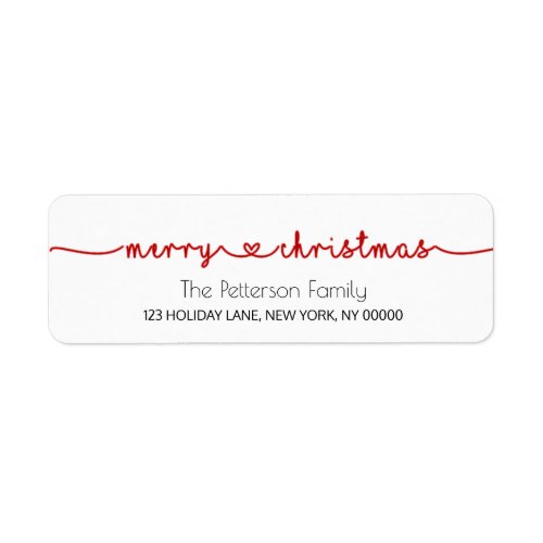 Merry Christmas Sweet Hand Lettered Script Label