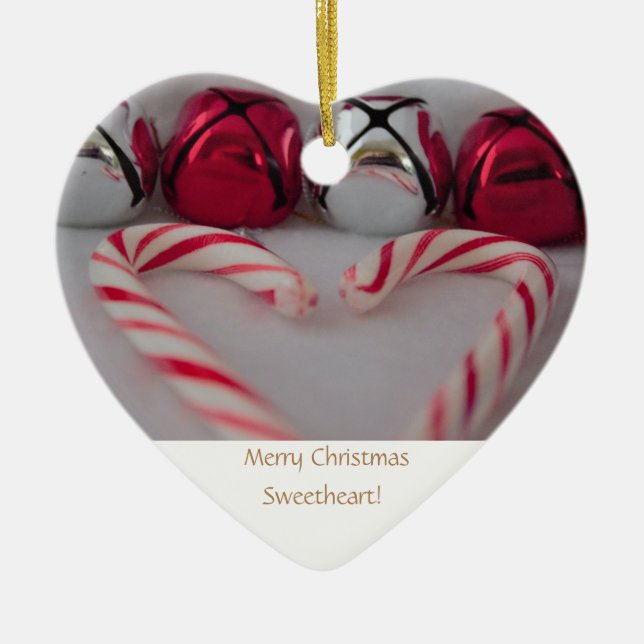 Merry Christmas Sweetheart! Ceramic Ornament (Front)