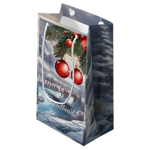 Merry Christmas Sweetheart Small Gift Bag