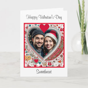 Merry Christmas Sweetheart   Valentine's Day Card