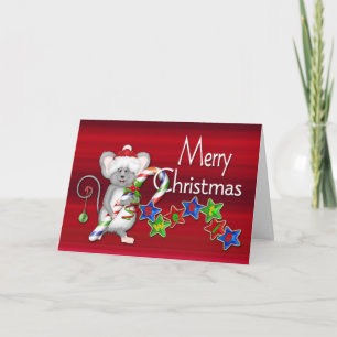 Merry Christmas Sweetie! - Mouse/Candy Cane Holiday Card