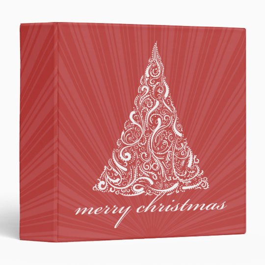 merry christmas swirly tree photo/recipe binder