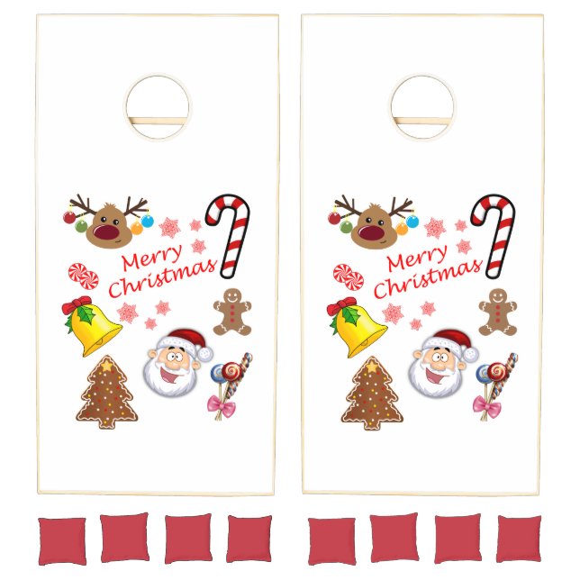 Merry Christmas symbols Cornhole Set (Set)
