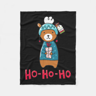 Merry Christmas T - Happy Family Xmas Tee Gif Fleece Blanket