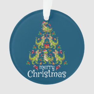 Merry Christmas T Rex Boys Kids Christmas Tree Rex Ornament