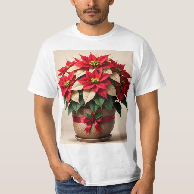 Merry Christmas T-shirt flower (Front)