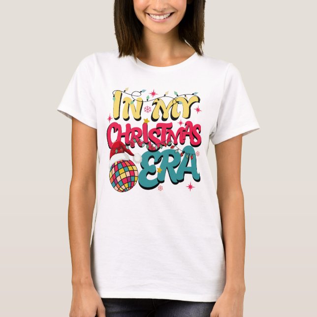Merry Christmas T-Shirt, Holiday Family Xmas Party T-Shirt (Front)