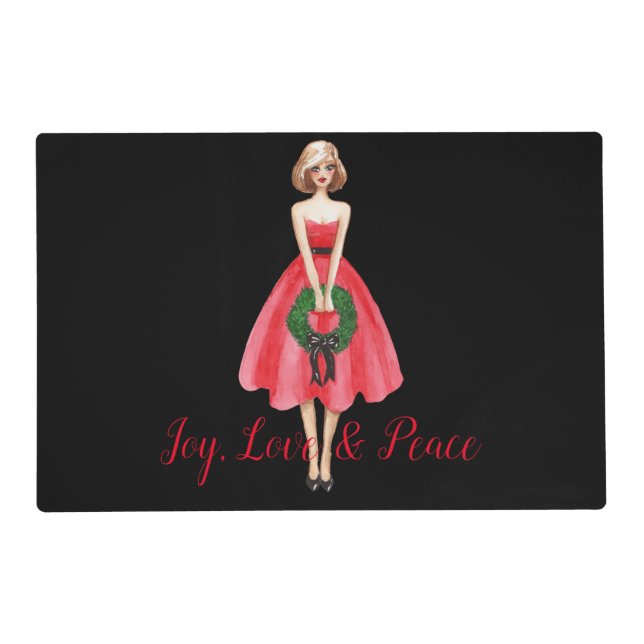 Merry Christmas table placemat (Front)