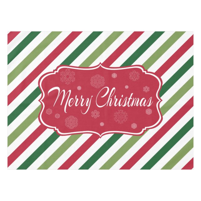 Merry Christmas Tablecloth (Front (Horizontal))
