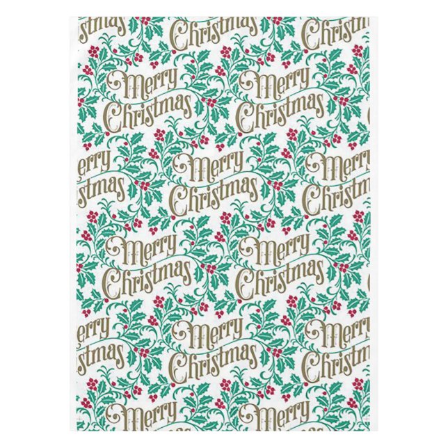 "Merry Christmas" Tablecloth (Front)