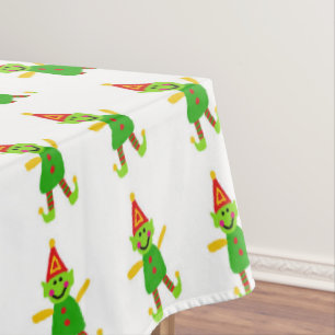 Merry Christmas Tablecloth, Elf  Tablecloth