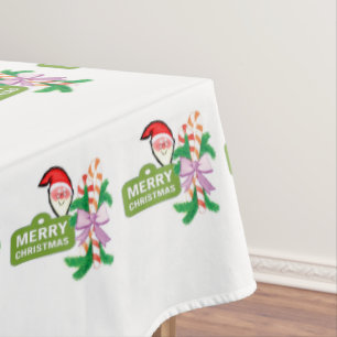 Merry Christmas Tablecloth, Santa Claus  Tablecloth