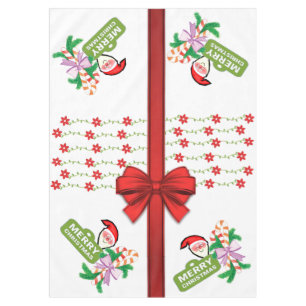 Merry Christmas Tablecloth, Santa Claus Tablecloth