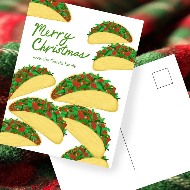 MERRY CHRISTMAS Taco Avalanche Delicious Custom Postcard (MERRY CHRISTMAS Taco Avalanche Delicious Custom Postcard
)
