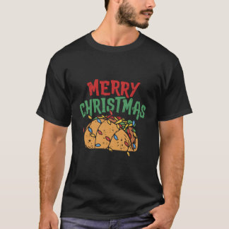 Merry Christmas Taco Mexican Lover Foodie Gift T-Shirt