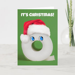 Merry Christmas Talking Roll of Toilet Paper Holiday Card