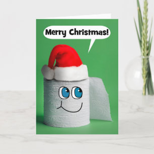 Merry Christmas Talking Roll of Toilet Paper Holiday Card