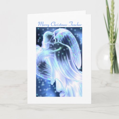 Merry Christmas Teacher  _ Angel Greeting Card