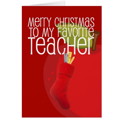 Merry Christmas Teacher Cards | Zazzle