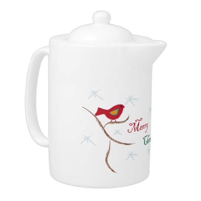 Merry Christmas Teapot (Left)