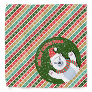 Merry Christmas Teddy bear Bandana
