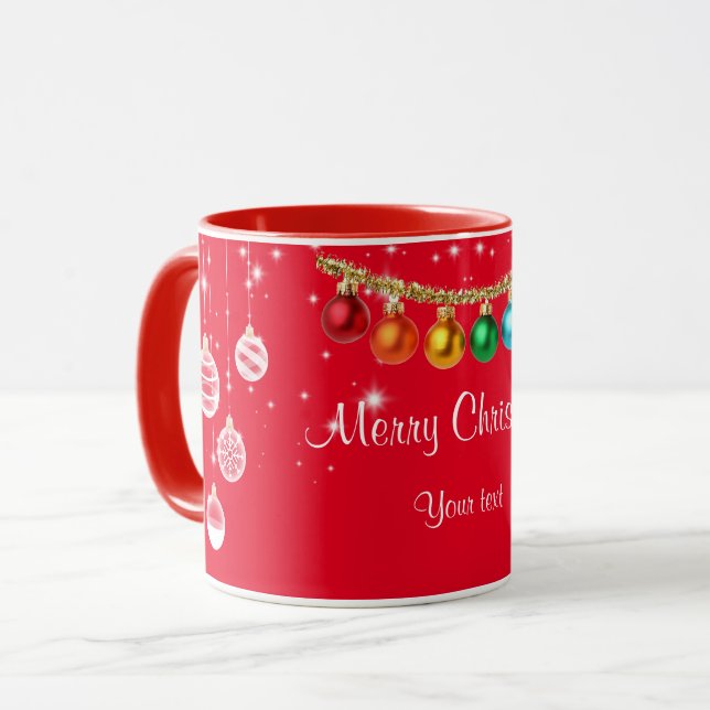 Merry Christmas template Mug (Front Left)
