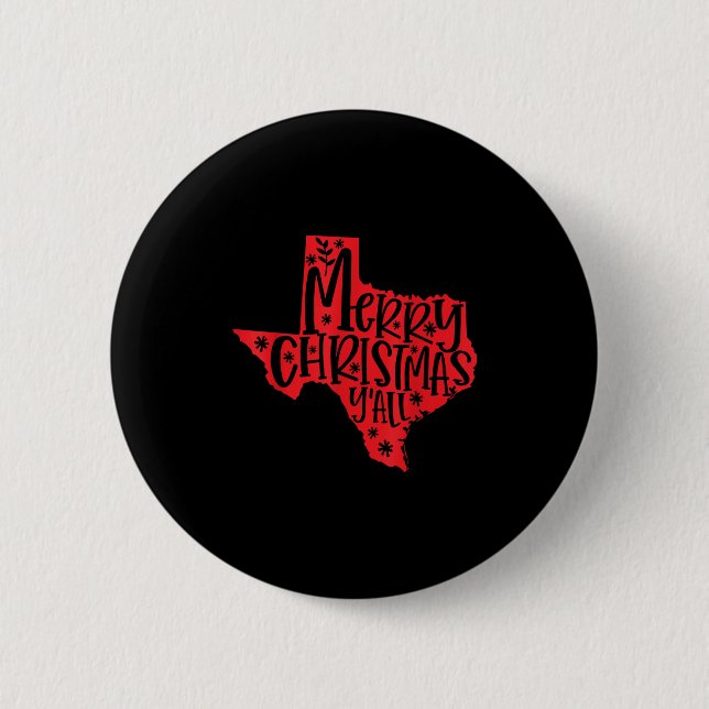 Merry Christmas Texas  Button (Front)
