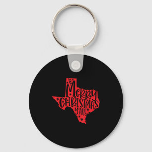 Merry Christmas Texas Keychain