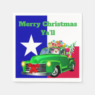 Merry Christmas Texas Paper Napkins