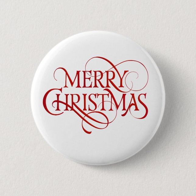 Merry Christmas text Button (Front)