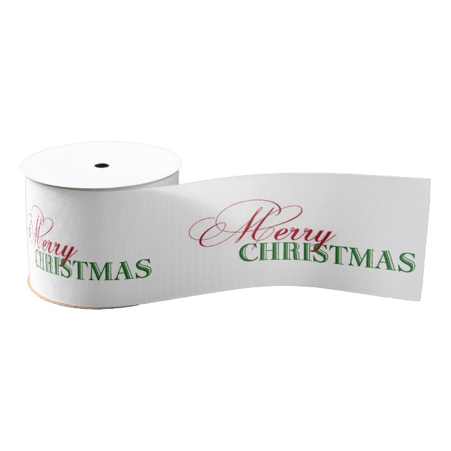 Merry Christmas Text Gift Ribbon (Spool)