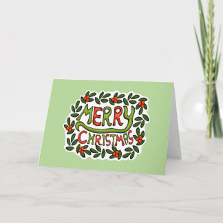 Merry Christmas Text Holiday Card