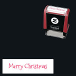 Merry Christmas Text Self-inking Stamp<br><div class="desc">Merry Christmas holiday stamp with your choice of ink colors.
Text is also editable if desired.</div>