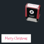 Merry Christmas Text Self-inking Stamp<br><div class="desc">Merry Christmas holiday stamp with your choice of ink colors.
Text is also editable if desired.</div>