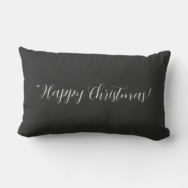 Merry Christmas text Sweet Dreams Lumbar Pillow (Back)