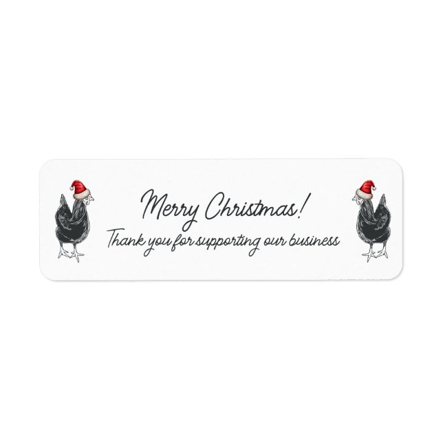 Merry Christmas | Thank You | Egg Carton Label (Front)